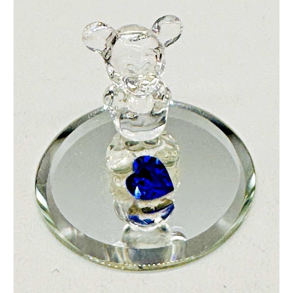Arribas Crystal Mickey Mouse September Sapphire Rhinestone Birthstone Heart‎